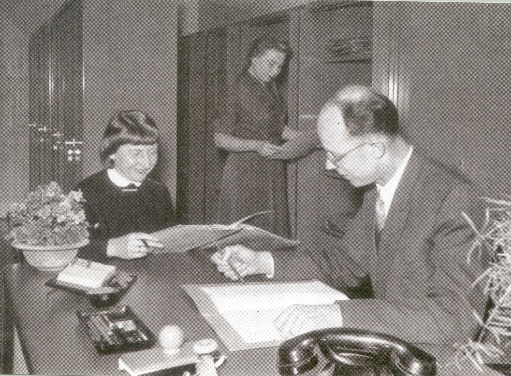 Krupp-Archiv in der Villa Hügel, 1955