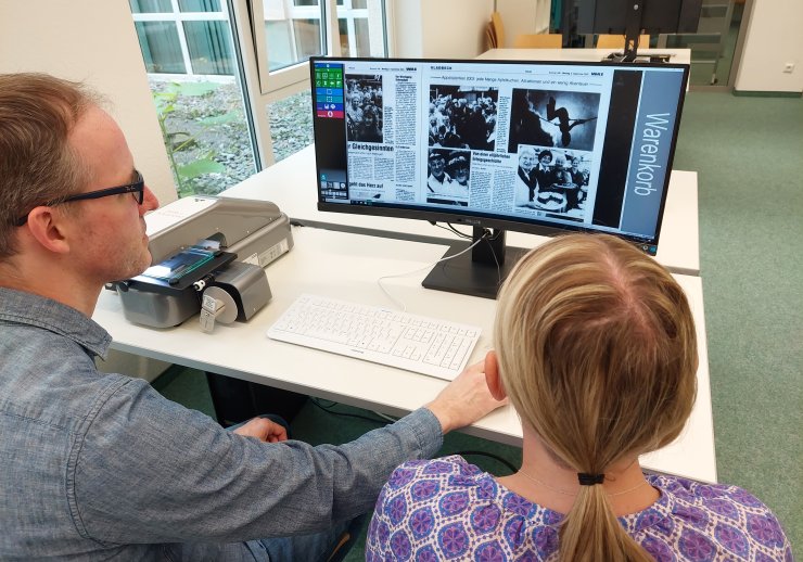 Mikrofilmscanner im Lesesaal