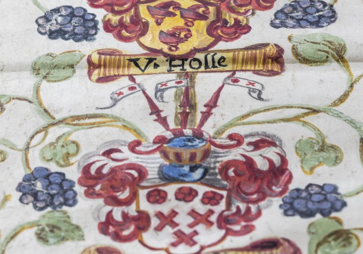 Bild eines Stammbaums mit Wappen.