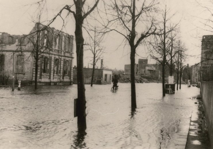 Dinxperloer Straße Richtung Süden, Februar 1946
