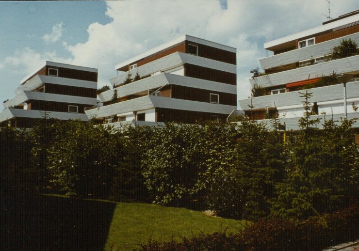 Stufenhäuser in der Siedlung Löverick, ca. 1967